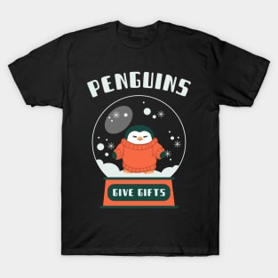 Penguins Give Gifts Animal Facts T-Shirt